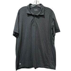 Untuckit Polo Shirt Men's XL Heather Gray Short Sleeve Cotton Poly Blend R5